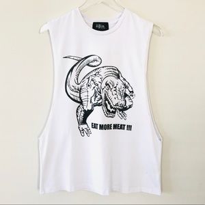 iiJin Sleeveless Tank Dinosaur XL